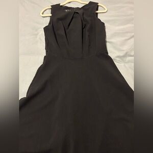 Black formal cocktail sleeveless midi dress